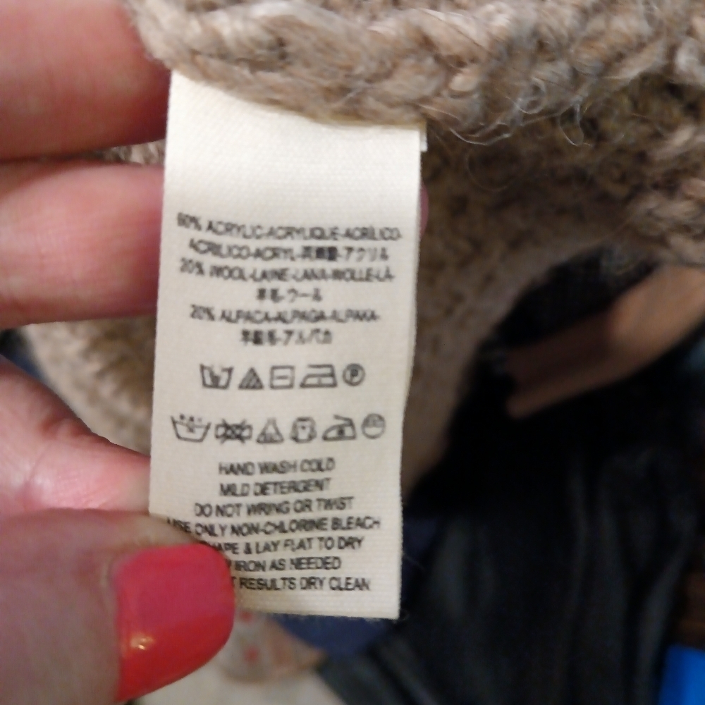 Free People Alpaca Wool Long Knit Cardigan Trench Sweater Coat Duster Jacket, M - Picture 6 of 6